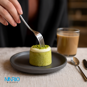 پیش دستی ملامین 20 سانت چروک  طوسی 420