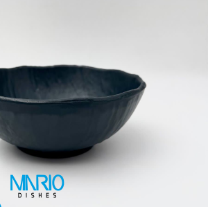 کاسه سوپ خوری چروک سرمه ای ملامین F57