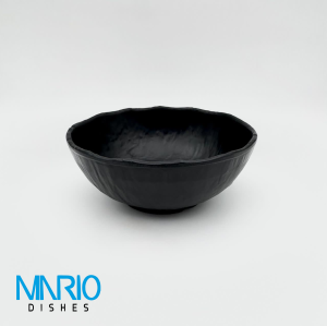 کاسه سوپ خوری چروک مشکی ملامین F57