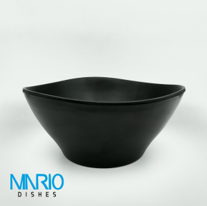 کاسه سالاد تریپل مشکی ملامین S22