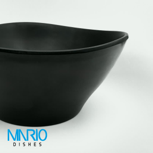 کاسه سالاد تریپل مشکی ملامین S22