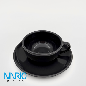 کاپ کاپوچینو استون ور بونسای مشکی براق (ست 6عددی)