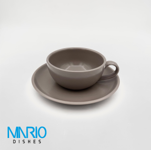 کاپ کاپوچینو استون ور بونسای کرم طوسی  (ست 6 عددی)