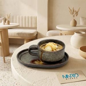 کاپ کاپوچینو سنگی سبز (ست 6 عددی)