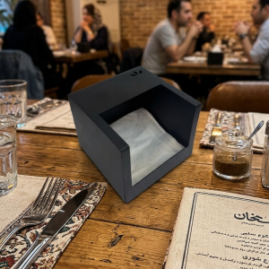 جا دستمال مکعبی فلزی