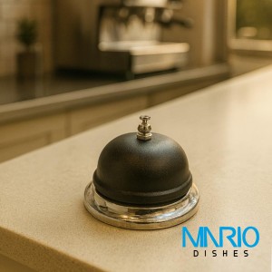 زنگ اخبار رومیزی مشکی استیل