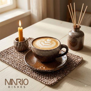 کاپ کاپوچینو خوری پتینه قهوه ای