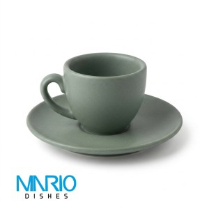 کاپ اسپرسو دست ساز دوریکا سبز یشمی کمرنگ