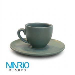 کاپ اسپرسو دست ساز دوریکا سبز یشمی کمرنگ