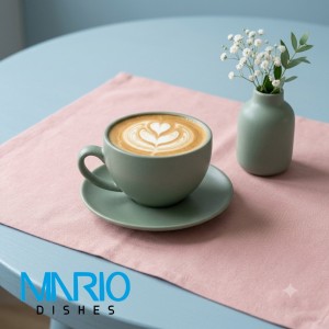 کاپ کاپوچینو سبز یشمی کمرنگ دوریکا