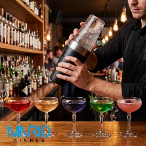 شیکر بوستون استیل طلقی مدرج مشکی