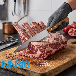 چاقو سراشپزدسته چوبی تیغه فولاد 19.5 سانت(کد 443)