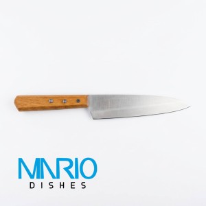 چاقو سراشپزدسته چوبی تیغه فولاد 20سانت(کد 444)