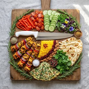 چاقو سراشپز  با تیغه فولاد 25 سانت(کد487)