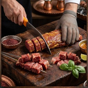 چاقو قصابی بلند دسته پلاستیک 37 سانت(کد3764)