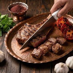 چاقو قصابی بلند دسته پلاستیک 30.5 سانت(کد493)