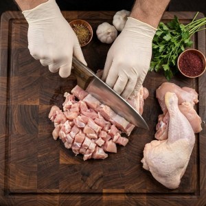 چاقو سراشپزدسته چوبی تیغه فولاد 16 سانت(کد 3763)