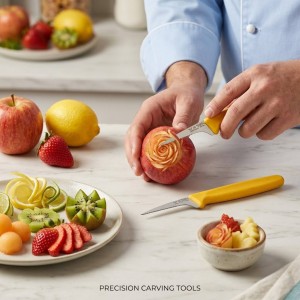چاقو میوه ارایی دسته  پلاستیک(گارنیش)