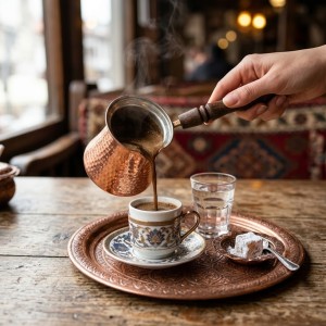 جزوه قهوه ترک تک کاپ مسی ( قهوه جوش )