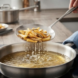 توری روغن گیر دسته استیل 14 سانت ( کد00376)