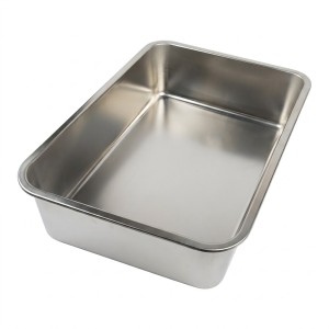 سینی استیل مواد غذایی 39 ×59 سانتی‌متر(کد 3505)