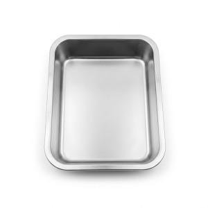 سینی استیل مواد غذایی 35×26 سانتی‌متر(کد 3511)