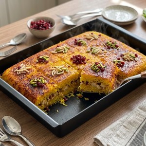 سینی ته چین برنج مشکی  30×54 سانتی‌متر(کد 868)