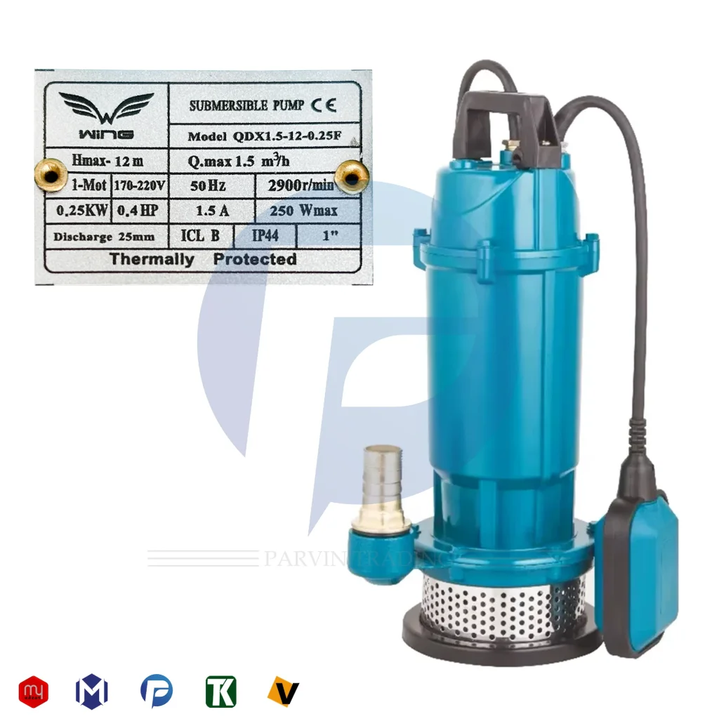 کفکش 12 متری 1 اینچ وینگ مدل QDX1.5-12-0.25F