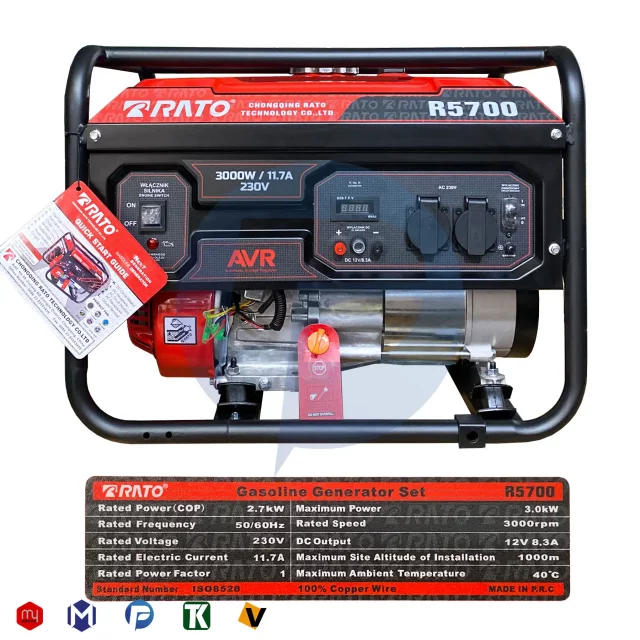 موتور برق بنزینی راتو 3 کیلووات مدل R5700