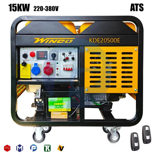 موتور برق گازوئیلی 20 کاوا (15 کیلووات) وینکو مدل KDE20500E