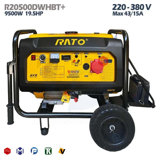 موتور برق راتو 9.5 کیلووات مدل R20500DWHBT تکفاز و 3 فاز