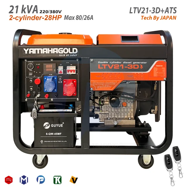 موتور برق گازوئیلی یاماها 21 کاوا مدل LTV21-3D