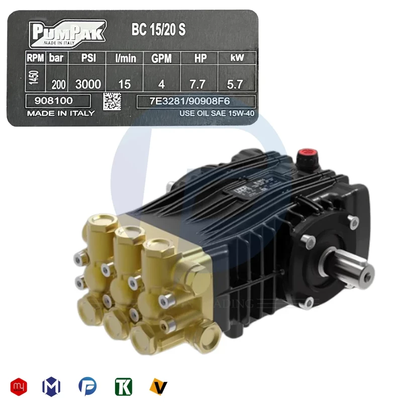 پمپ کارواش پمپک ایتالیا 200 بار مدل BC15/20S