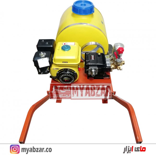 سمپاش 100 لیتری موتور نویگیتور 168F-1 با پمپ 45 بار مشکی طرح رینو پاور