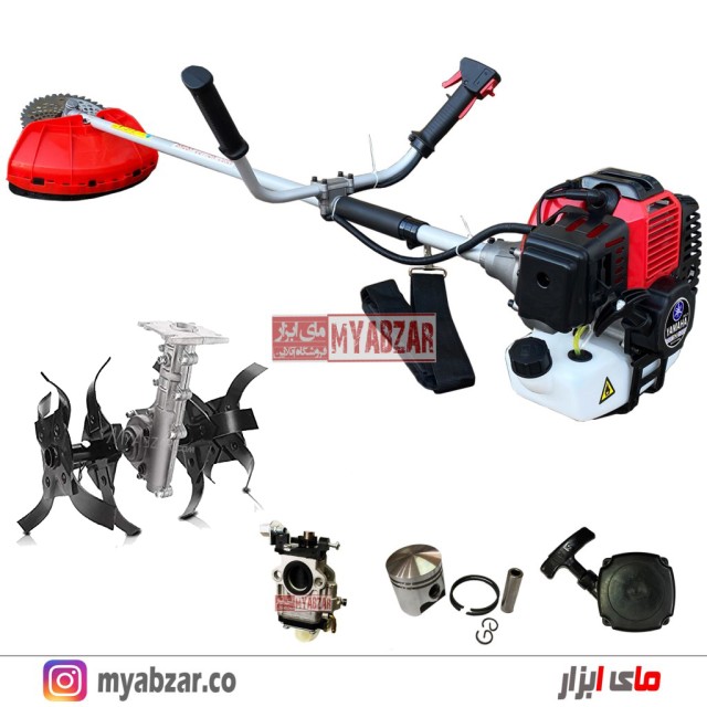 علف زن و کولتیواتور 52CC یاماها دوشی | همراه با لوازم یدکی