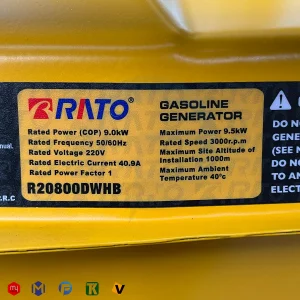 موتور برق راتو 9.5 کیلووات مدل R20800DWHB