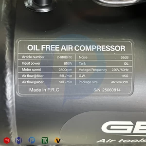 کمپرسور 10 لیتری سایلنت جنووا مدل 810BF10