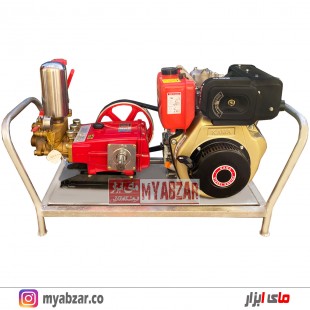 موتور پمپ و سمپاش زنبه ای کاما 9 اسب با پمپ 120 بار فارمر