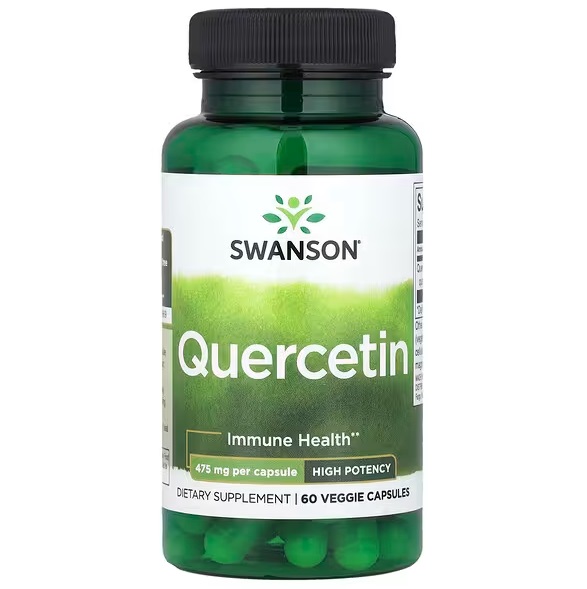 کپسول سلامت بدن کوئرستین Swanson Quercetin  High Potency 475mg سوانسون (60 عددی)
