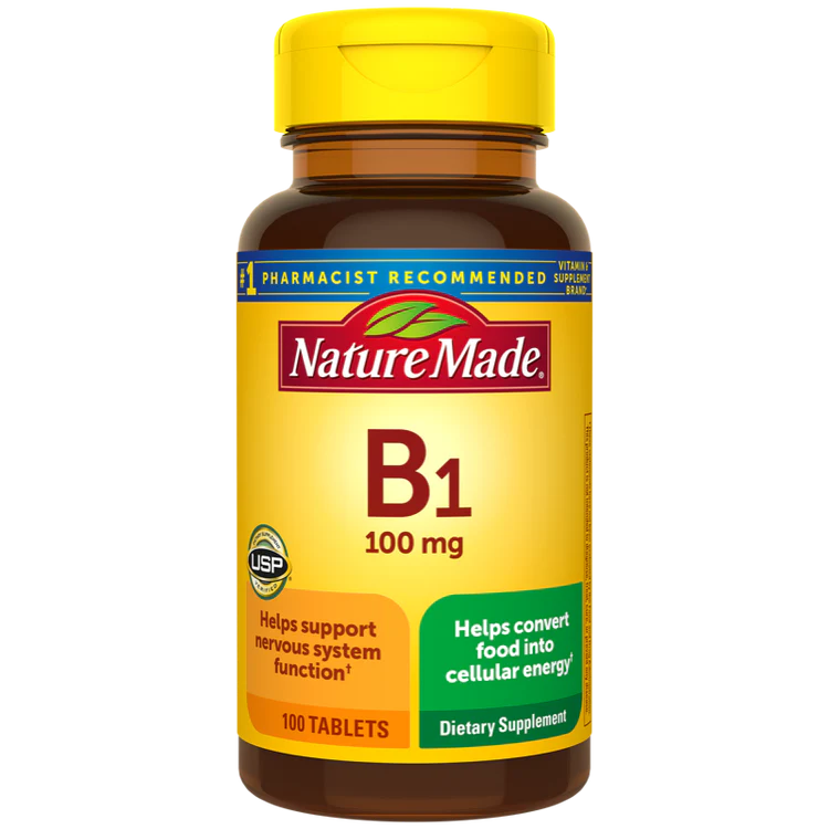 قرص ویتامین NatureMade Vitamin Thiamin B1 100mg نیچرمید (100 عددی)