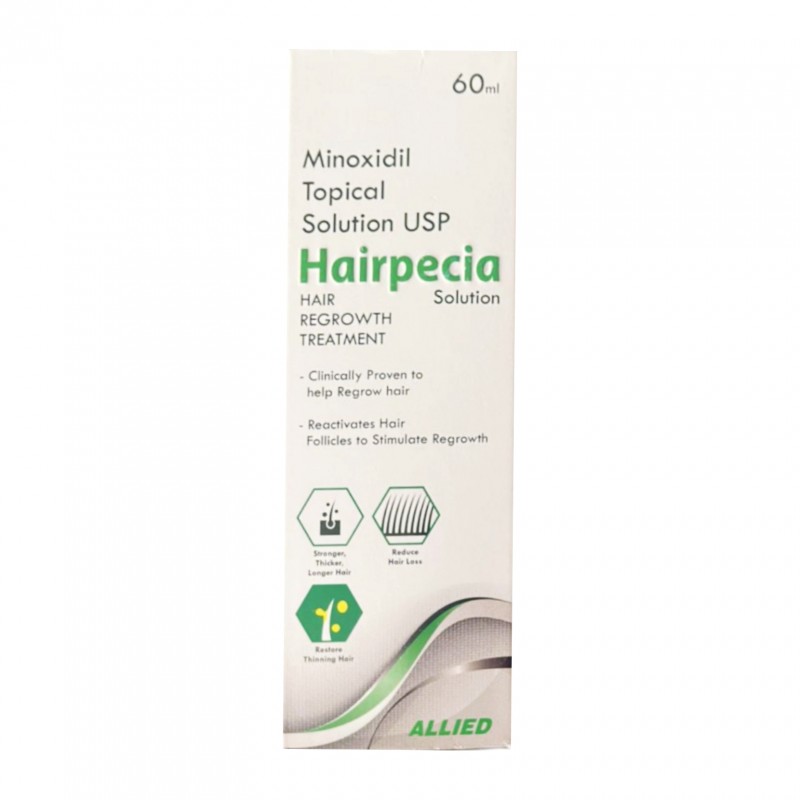 محلول ماینوکسیدیل رشد مجدد موی 5 درصد هیرپشیا Hairpecia (60 میل)