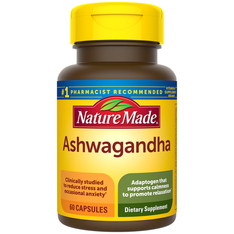 قرص عصاره آشواگاندا NatureMade Ashwagandha 125mg نیچرمید (60 عددی)