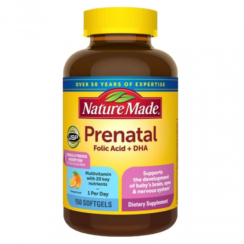 سافت ژل مولتی ویتامین بارداری NatureMade Prenatal نیچرمید (150 عددی)