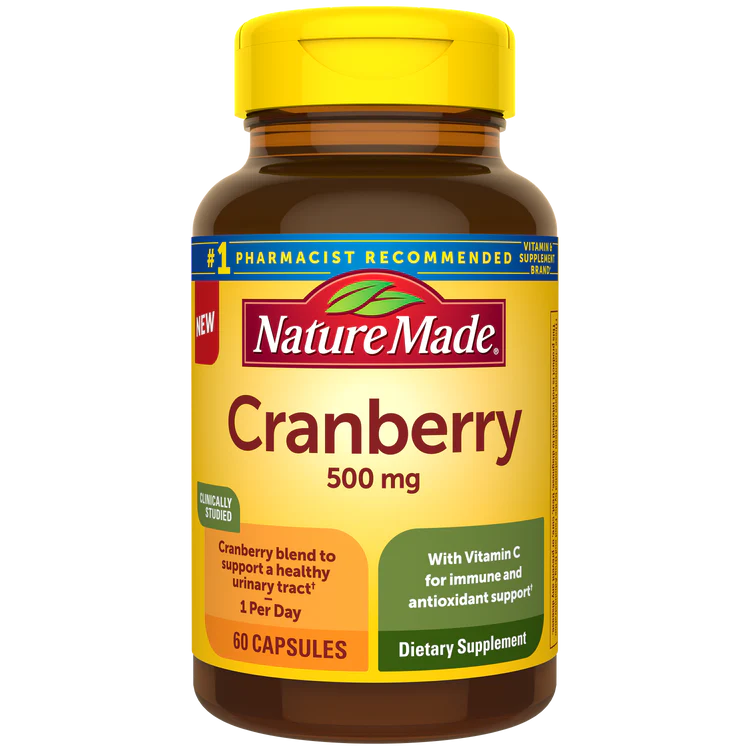 کپسول کنسانتره کرن بری NatureMade Cranberry 500Mg With Vitamin C نیچرمید (60 عددی)