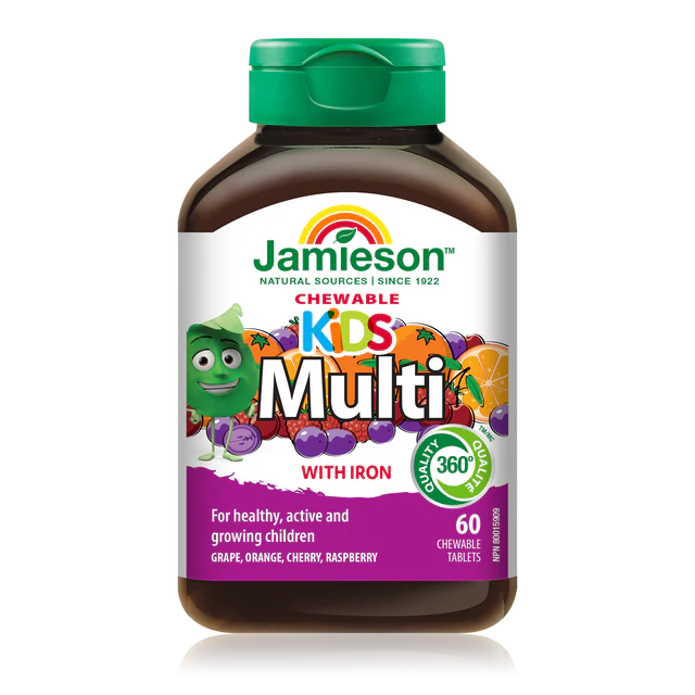 پاستیل مولتی ویتامین کودک Jamieson Multivitamin for Kids Chewables جیمیسون  (60 عددی)