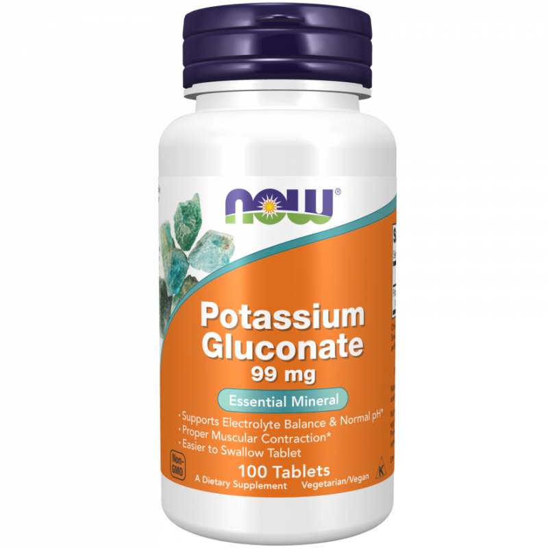 قرص پتاسیم NOW Potassium Gluconate 99mg (100 عددی)