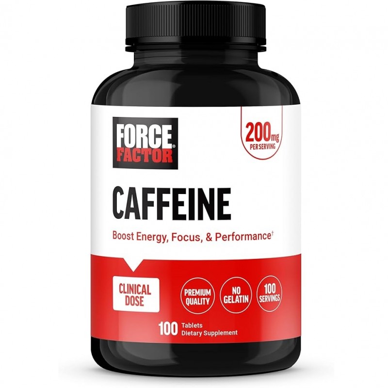 قرص کافئین ForceFactor Caffeine 200mg (100 عددی)