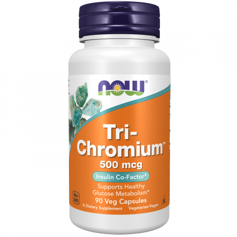 کپسول کروم و دارچین NOW Tri-Chromium 500mcg with Cinnamon (90 عددی)