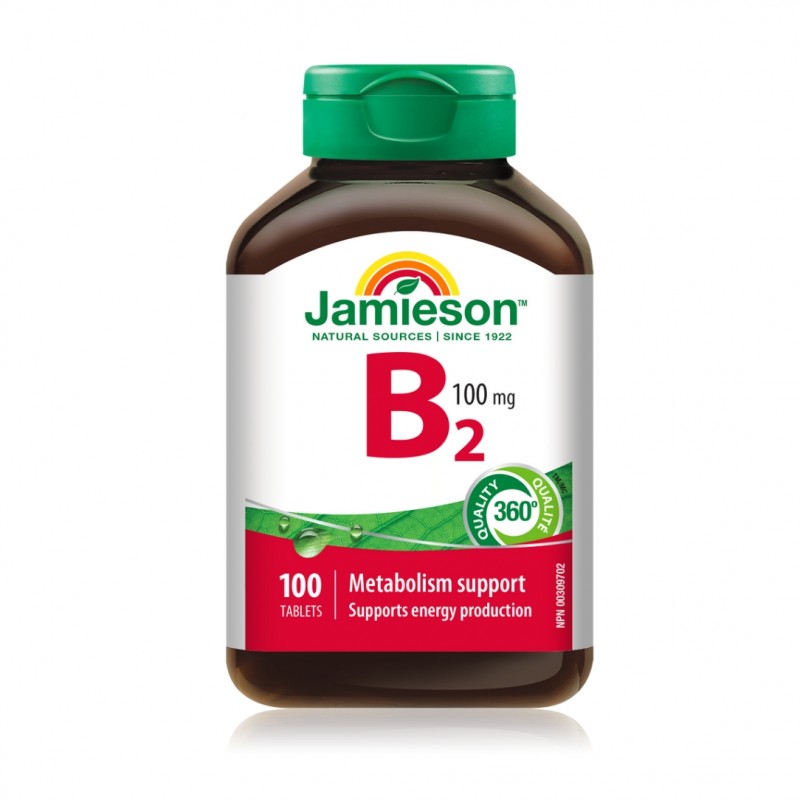 قرص ویتامین Jamieson B2 100mg جیمیسون (100 عددی)