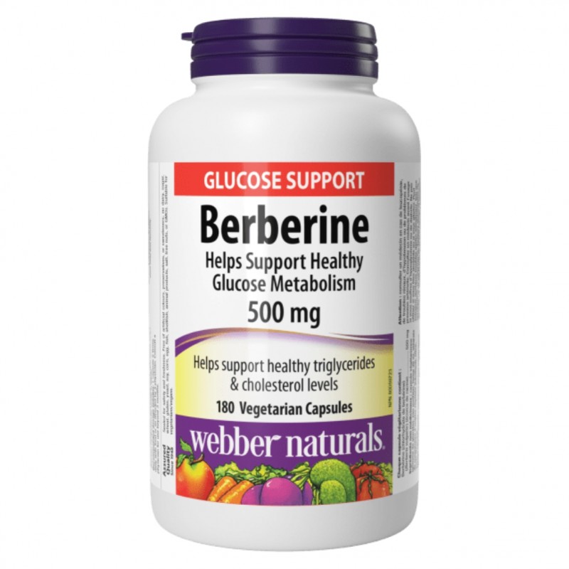 کپسول گیاهی کاهش قند خون بربرین Webber Naturals Berberine 500mg وبر نچرالرز (180 عددی)